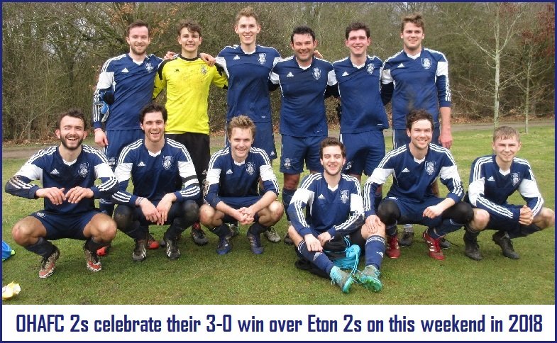 2s celebrate beating Eton 2s in 2018