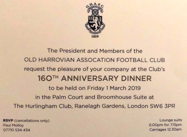 2019 dinner invite